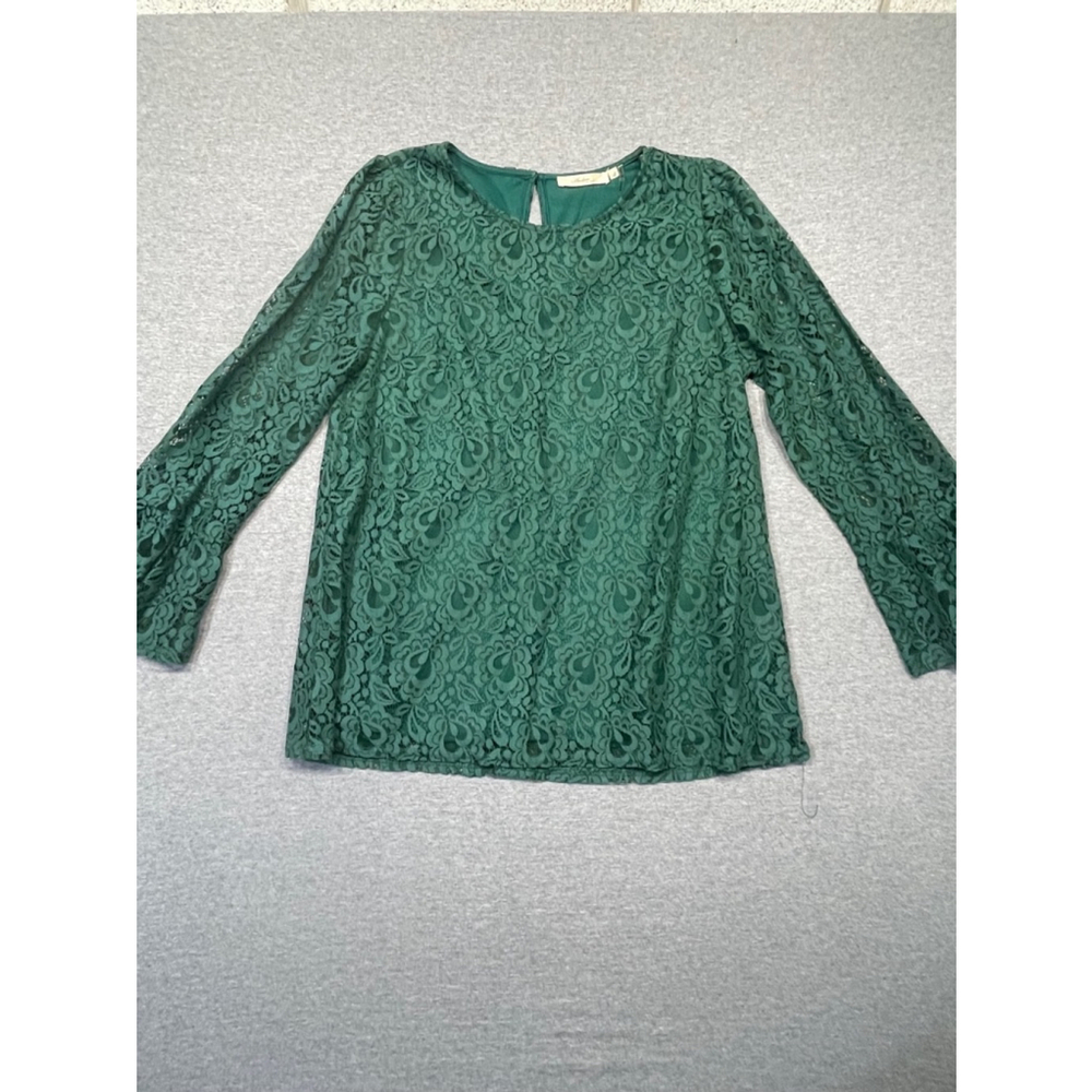 Women's Andree by Unit Green Lace Blouse Size L